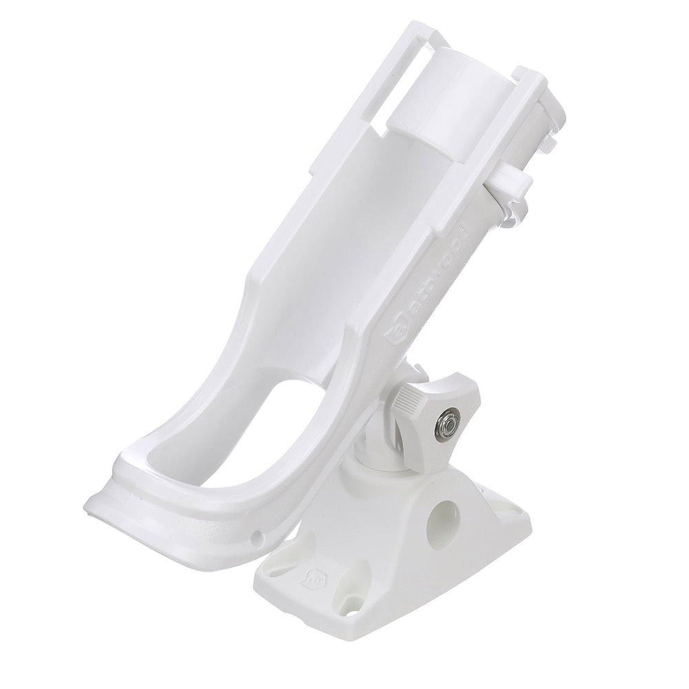 Attwood Heavy-Duty Adjustable Rod Holder w/Combo Mount - White - 5009W4