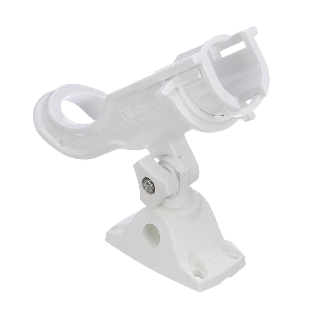 Attwood Heavy-Duty Adjustable Rod Holder w/Combo Mount - White - 5009W4