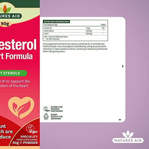 Aid Cholesterol Support Formula, with Plant Sterols & Vitamin B1, 90 g Powder