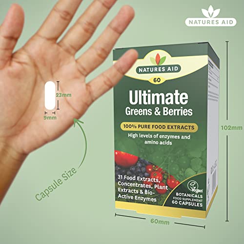 Natures Aid Ultimate Greens & Berries, 60 Capsules