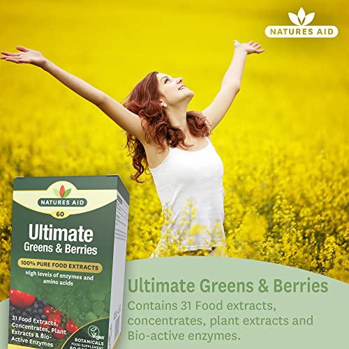 Natures Aid Ultimate Greens & Berries, 60 Capsules