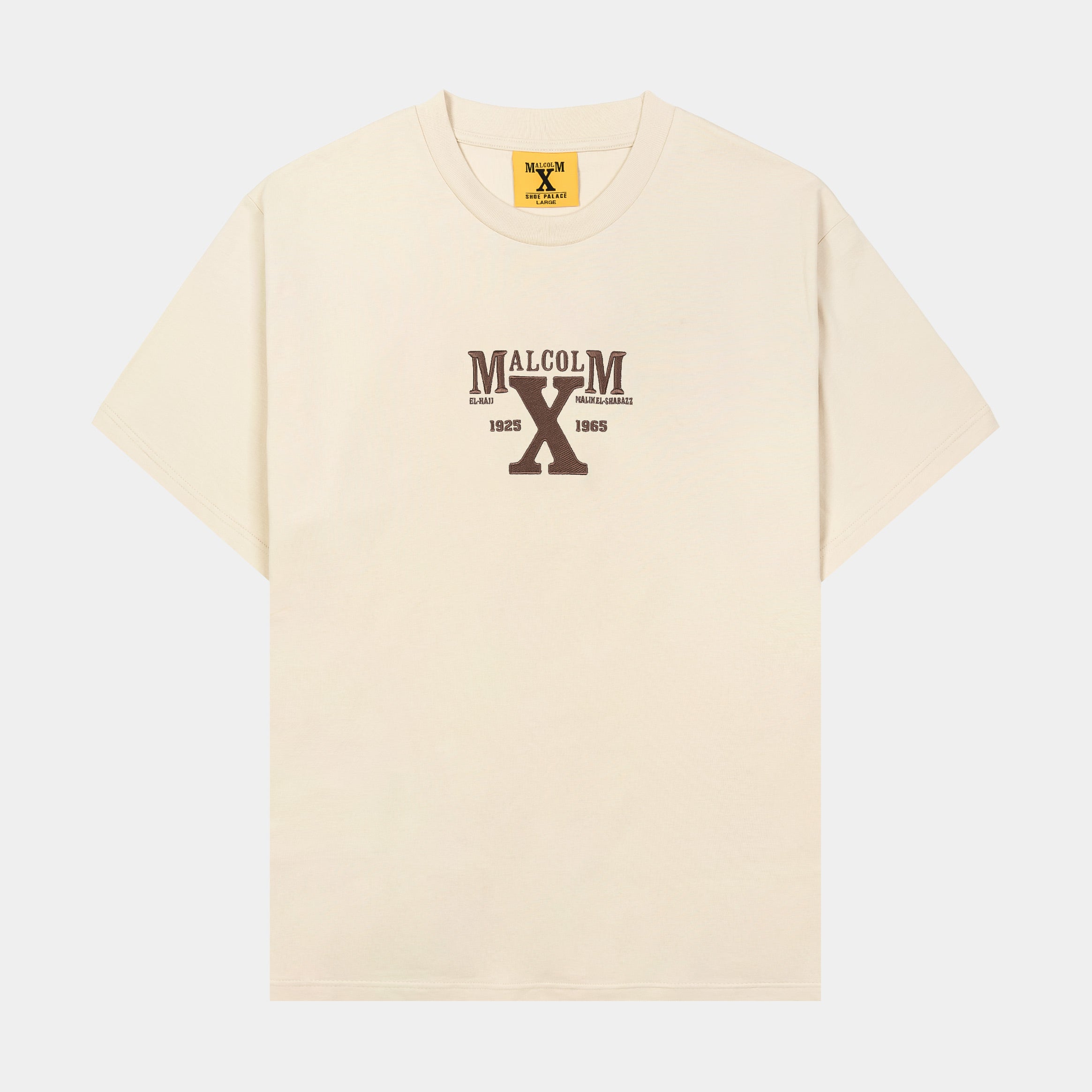 SP x Malcom X Interview Mens Short Sleeve Shirt (Beige/Brown)