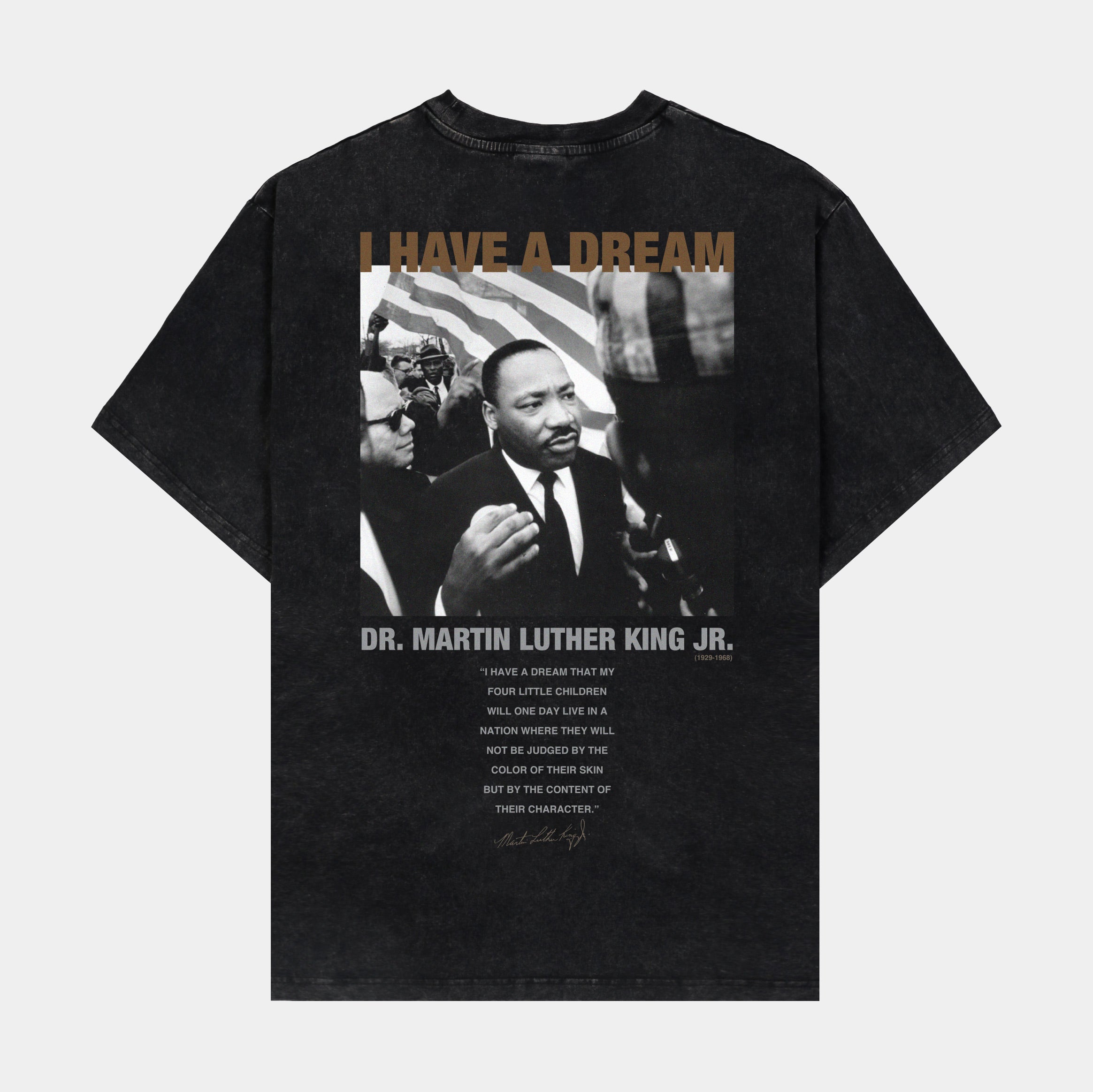SP x MLK Words Mens Short Sleeve Shirt (Black)