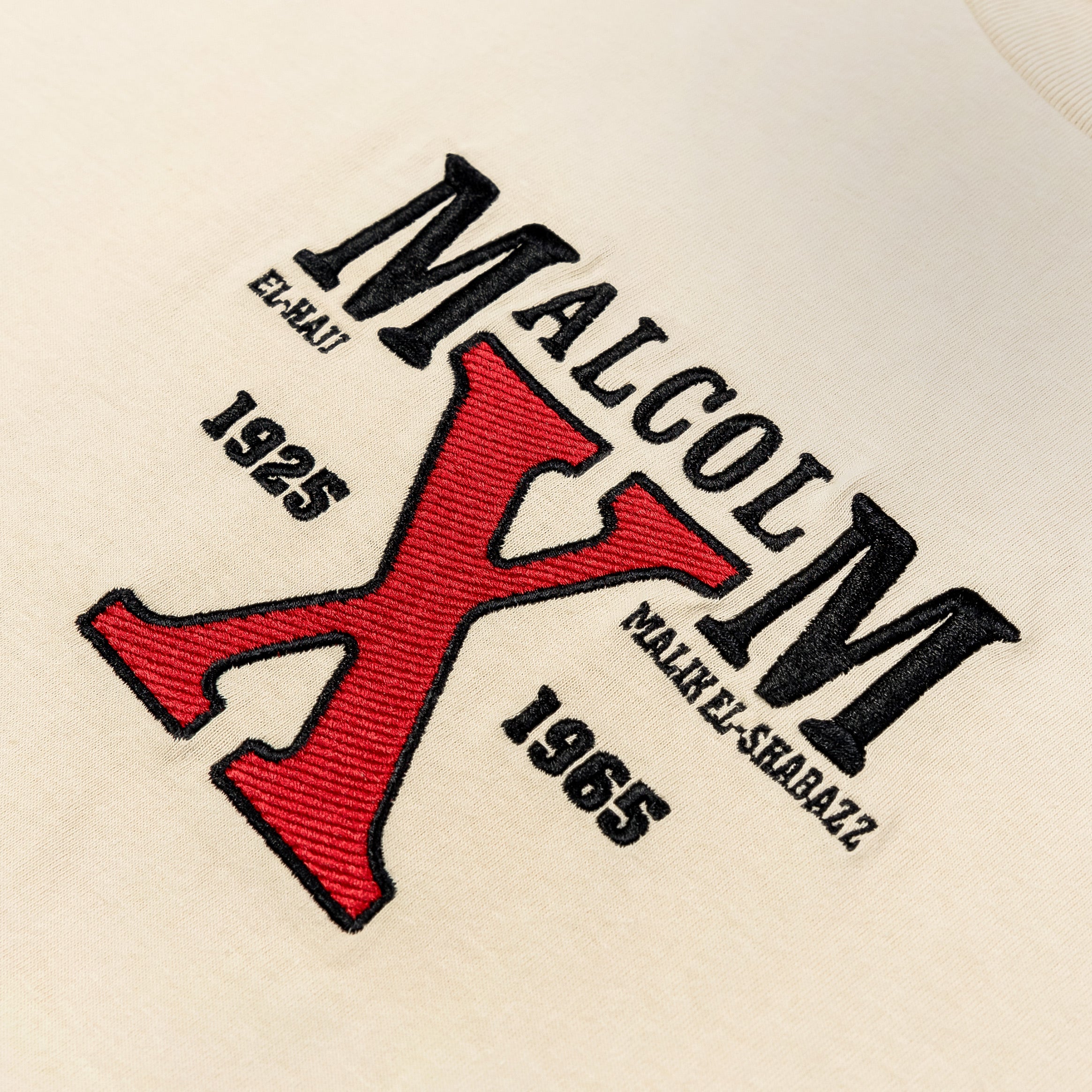SP x Malcom X Any Means Mens Short Sleeve Shirt (Beige/Red)