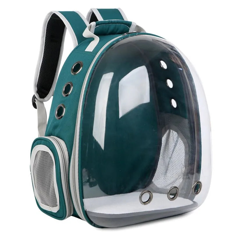 Transparent Capsule Pet Carrier Backpack Breathable for Small Animals Puppies Kittens Birds Ideal for Travel