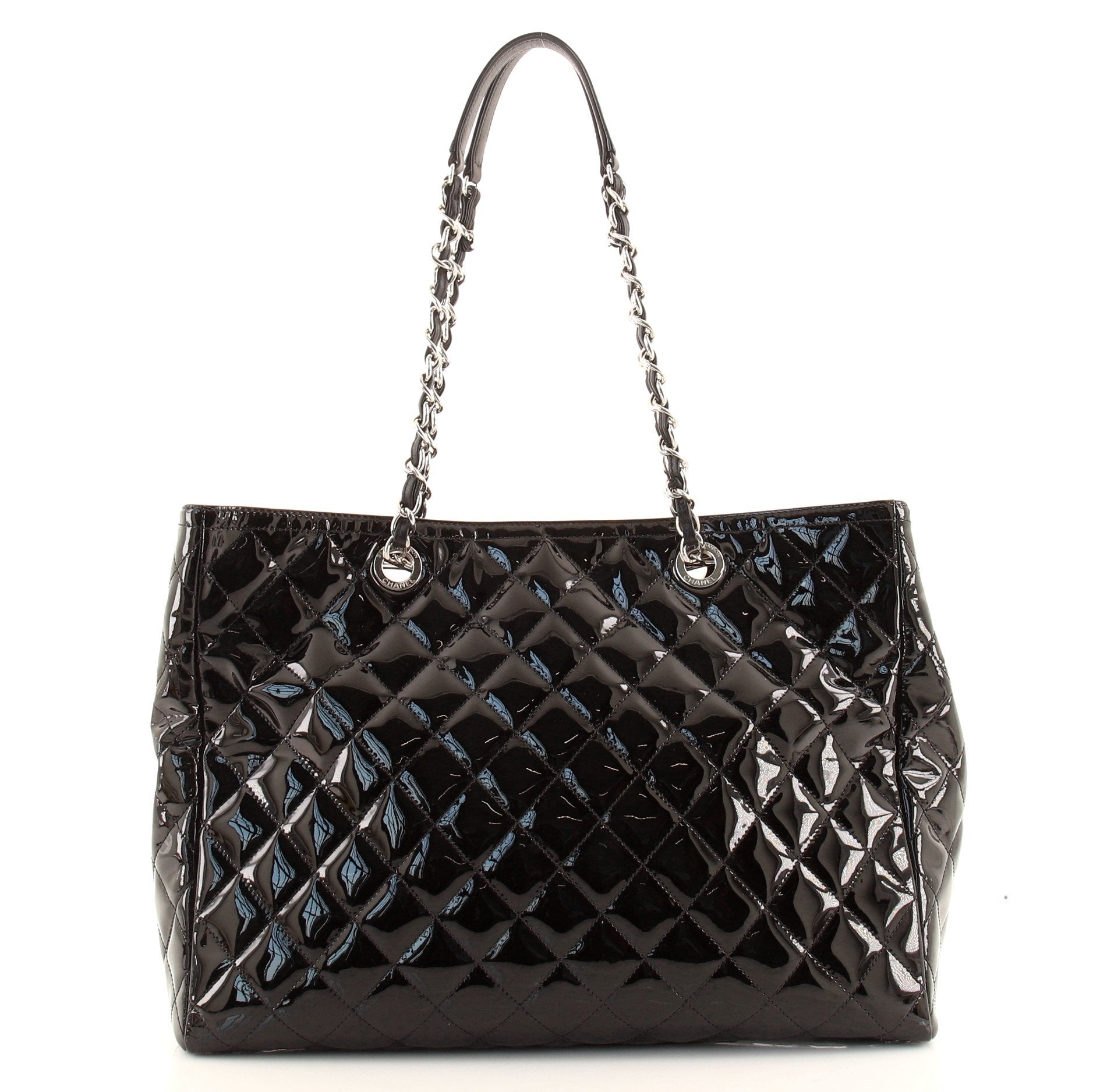 Coco Shine Tote Quilted Patent Large