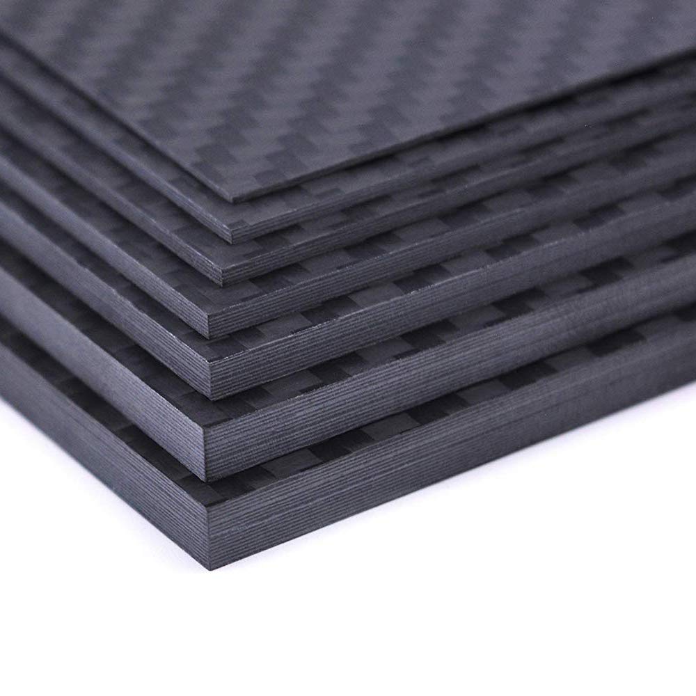 500X500MM Carbon Fiber Sheets 0.5MM to 6.0MM Thickness 100% 3K Twill Matte Carbon Fiber Plate