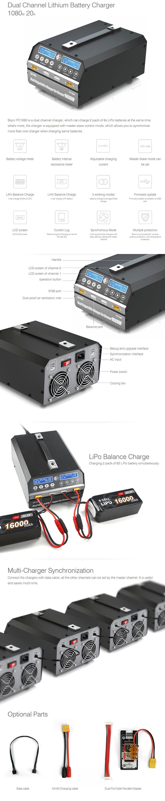 SKYRC PC1080 6S 20A Battery charger