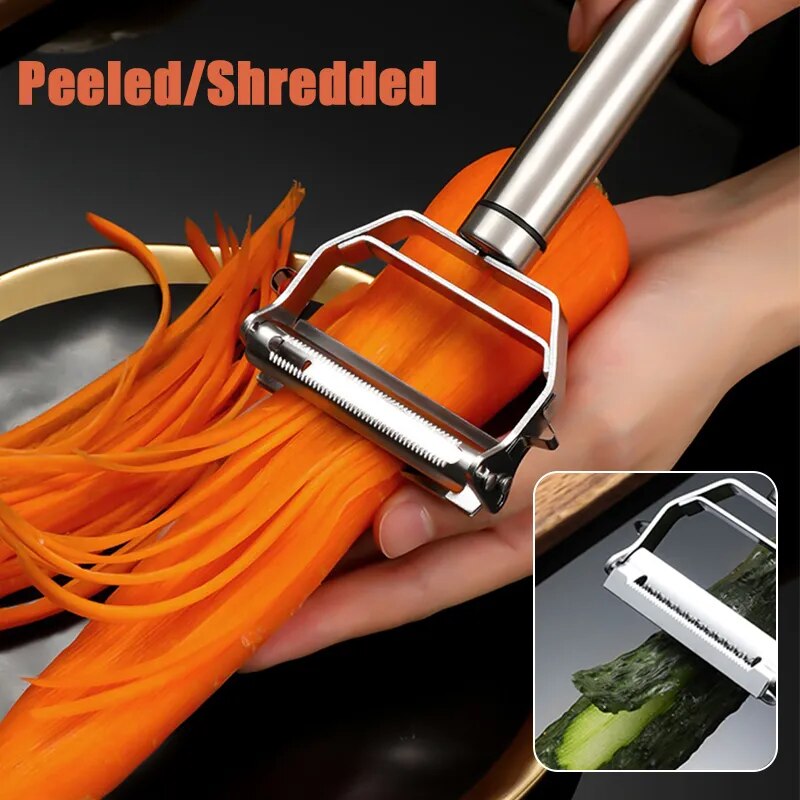 Vegetable Peeler-Shredder - Stainless Steel