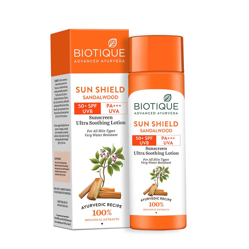Biotique Sun Shield Sandalwood 50+Spf Sunscreen Lotion - 190 ML