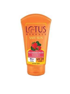 Lotus Herbals Breezy Berry Safe Sun Block Cream SPF 20 - 100 GM