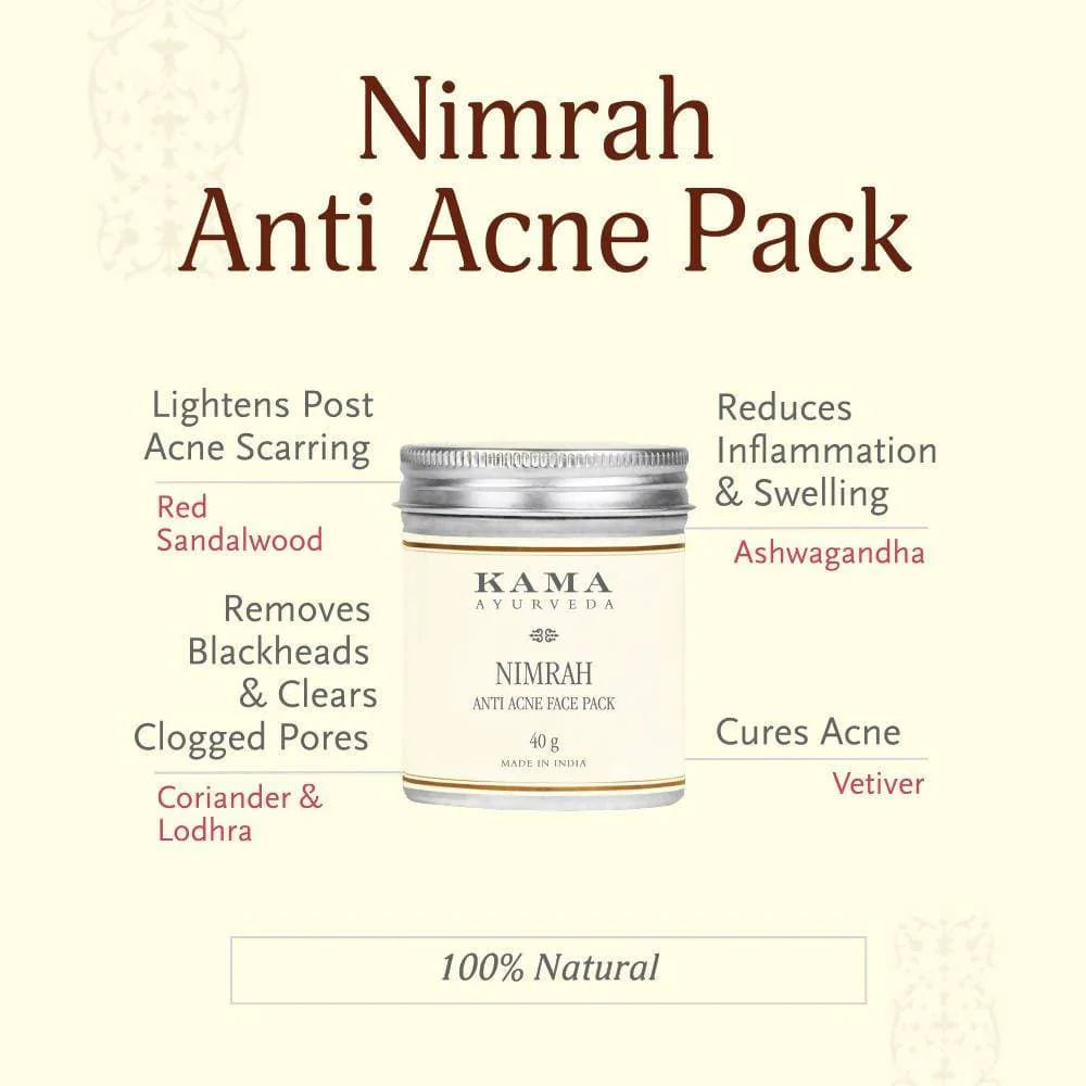Kama Ayurveda Nimrah Anti Acne Face Pack - 40 GM