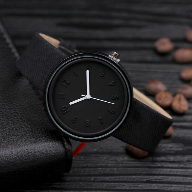 SRline Korean Fashion Leather Ladies Candy Watch