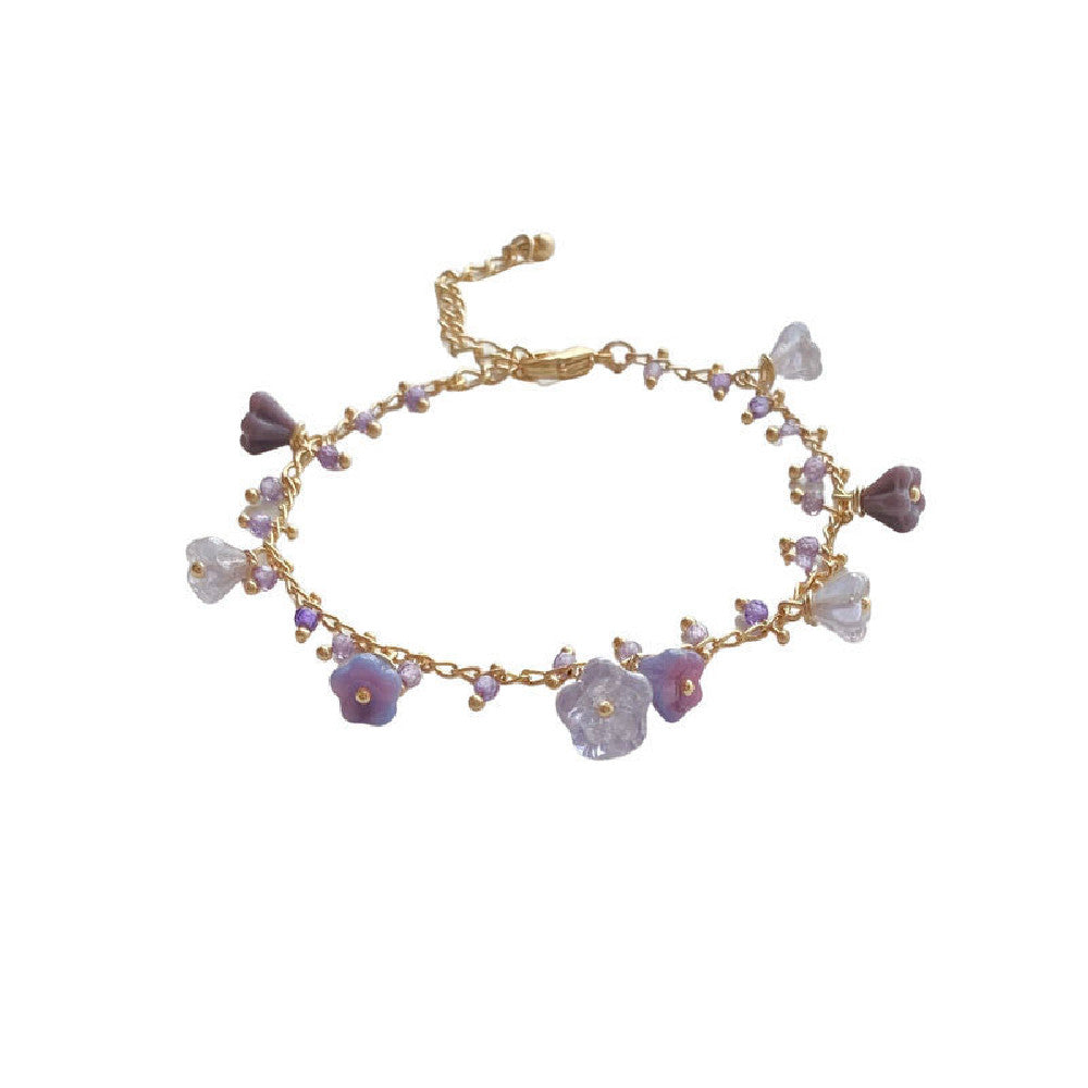 SRline Fashionable Mysterious Purple Flower Bracelet