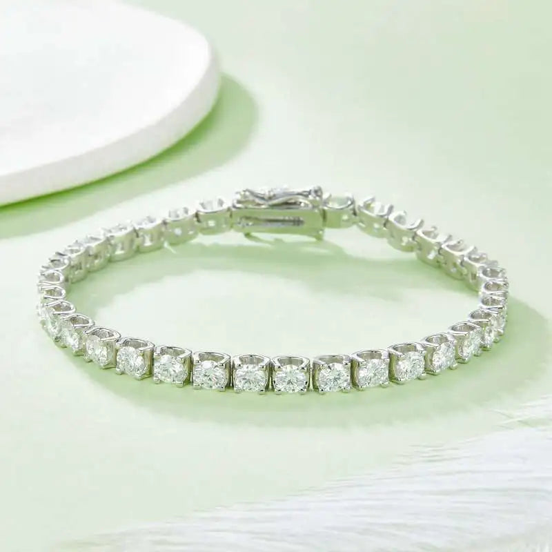 SRline 3mm 4mm 5mm Iced Out mossanite Diamond Bracelet