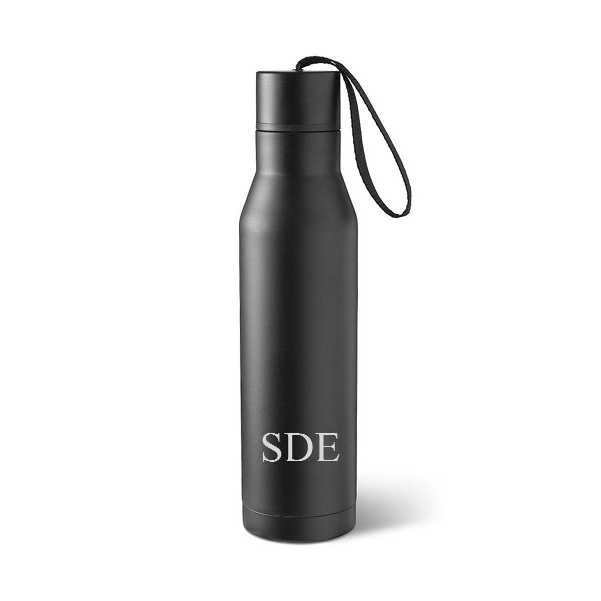 Personalized Black Insulated Stainless Steel Water bottle