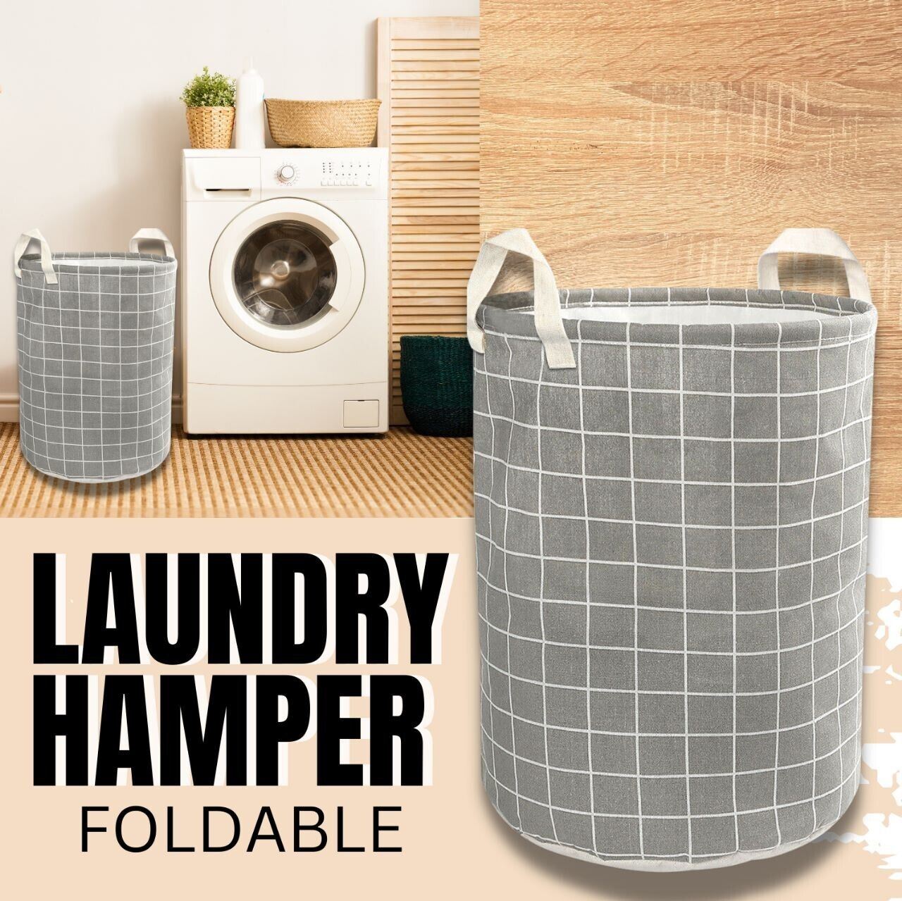 Large Foldable Storage Laundry Hamper Clothes Basket Washing Bag Bin Organizer