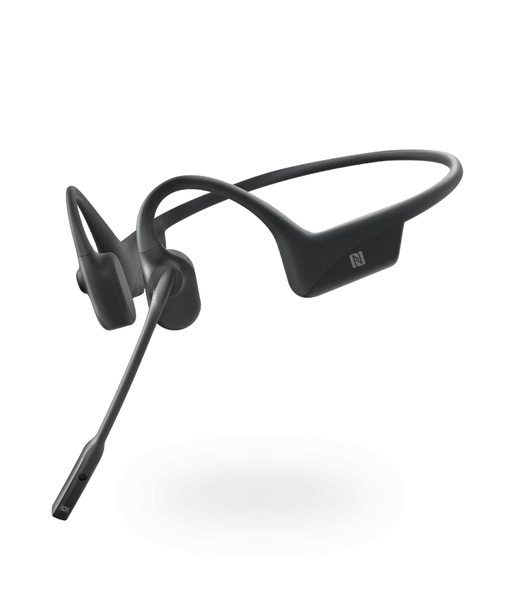 オーディオ機器 イヤフォン OpenComm Bone Conduction Stereo Bluetooth Headset - Best for Work 