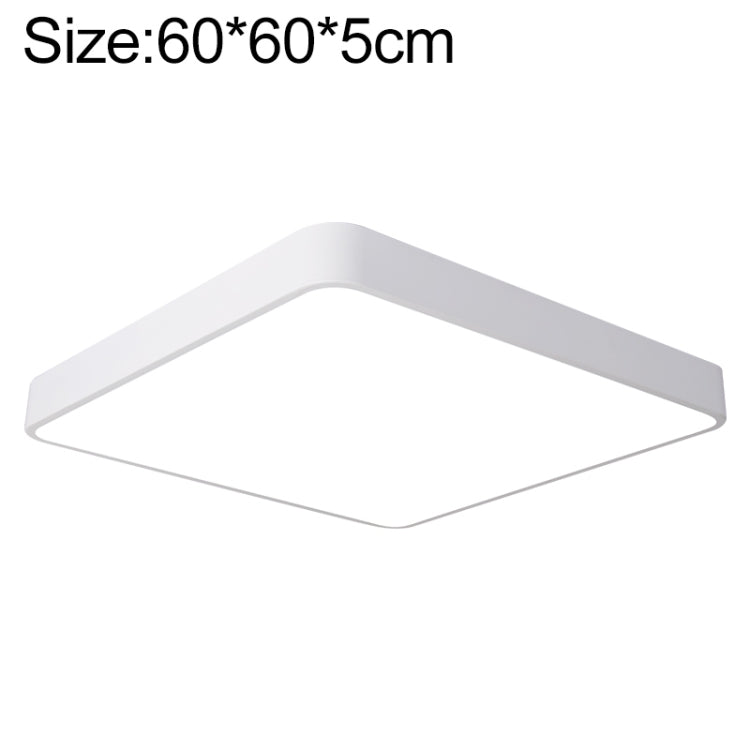 Macaron LED Square Ceiling Lamp, Stepless Dimming, Size:60cm(White)