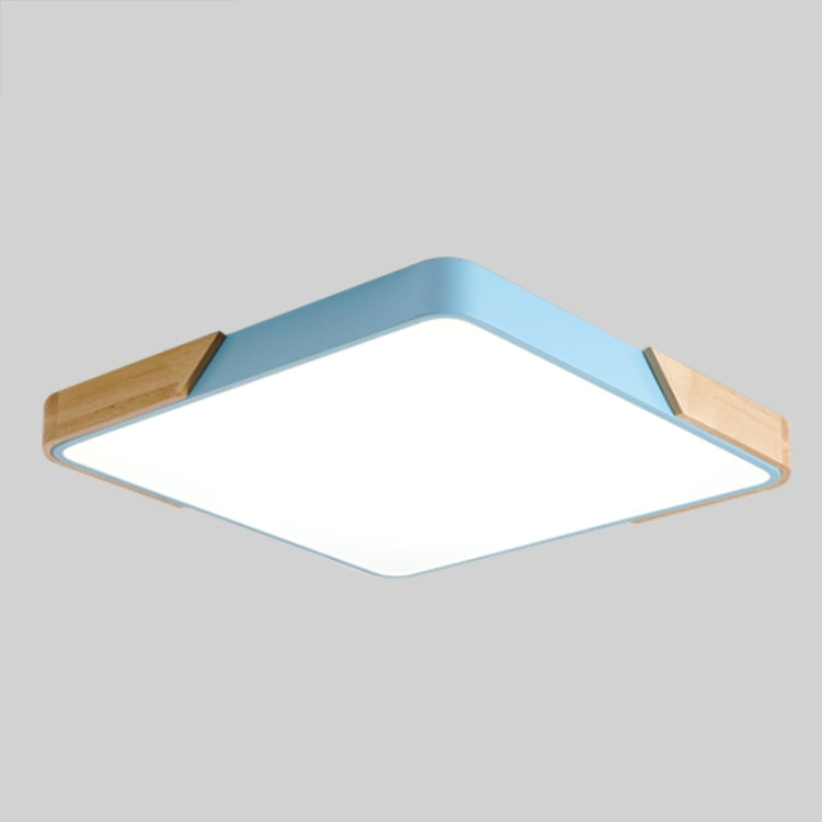 Wood Macaron LED Square Ceiling Lamp, White Light, Size:50cm(Blue)