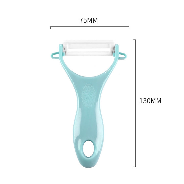 T Shaped Ceramic Skin Peeler with Durable ABS Handle, Random Color Delivery