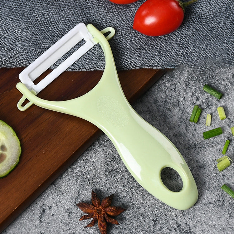 T Shaped Ceramic Skin Peeler with Durable ABS Handle, Random Color Delivery