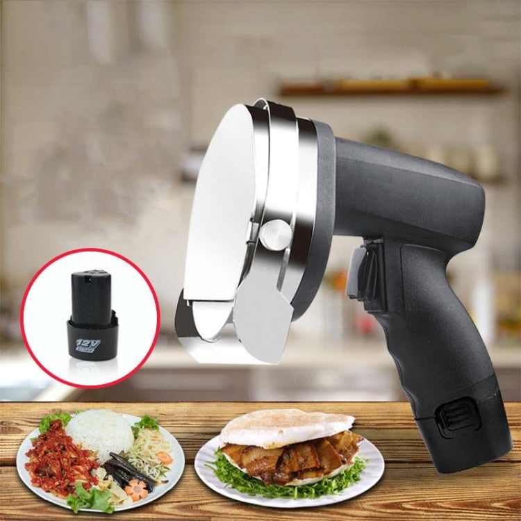 Electric Barbecue Slicing Machine Rechargeable Handheld Barbecue Slicing Knife CN Plug(Black)