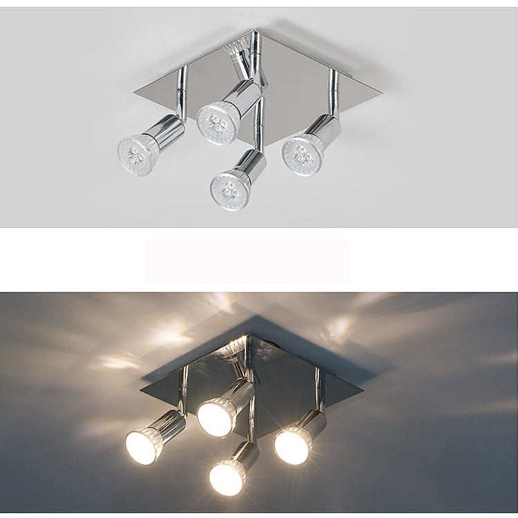12W Square Spotlight LED Ceiling Light With Adjustable Mirror Front Light, Emitting Color:Warm LIght