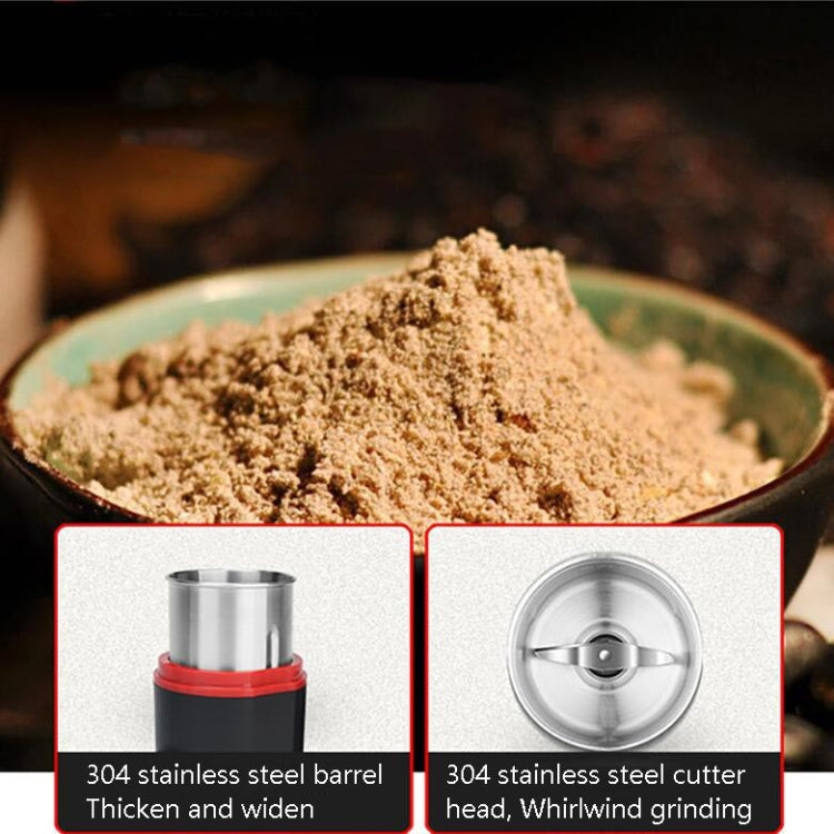 Electric Small Grinder Household Seasoning Miscellaneous Grains Chinese Medicine Coffee Grinder 220V UK Plug (White)