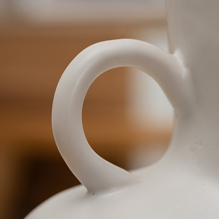 XQY-01 Home Ceramic Vase Decoration Crafts Ornaments Simulation Body Art Dried Flower Vase,Size: Large (Unglazed)