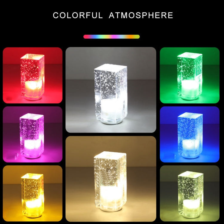 Colorful LED Crystal Lamp Bar Atmosphere Decorative Light, Plug Type:US Plug(White Light)