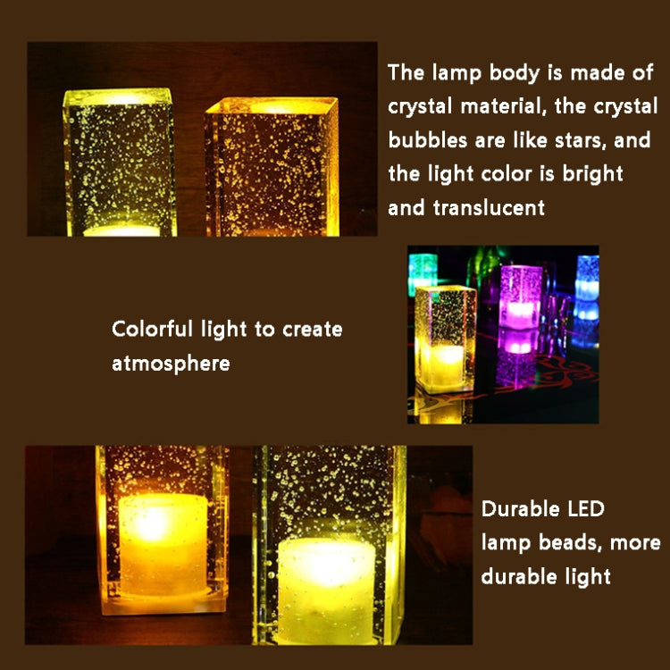 Colorful LED Crystal Lamp Bar Atmosphere Decorative Light, Plug Type:US Plug(White Light)