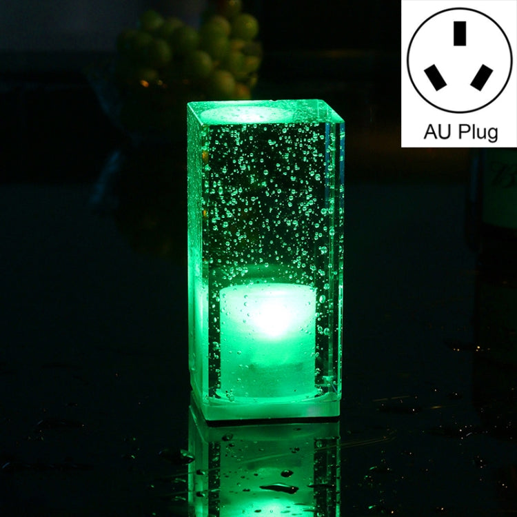 Colorful LED Crystal Lamp Bar Atmosphere Decorative Light, Plug Type:AU Plug(Green Light)