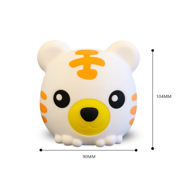 DA006 LED Colorful Tiger Silicone Night Light, Type: Battery Power