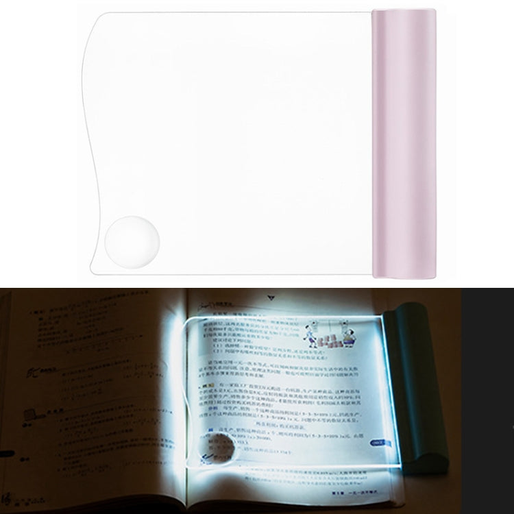 LED Acrylic Plate Eye Protection Night Reading Lamp(Pink)