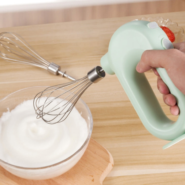 Wireless Handheld Electric Egg Beater Cake Mixer, Specification: Double Rod (Green Onion)