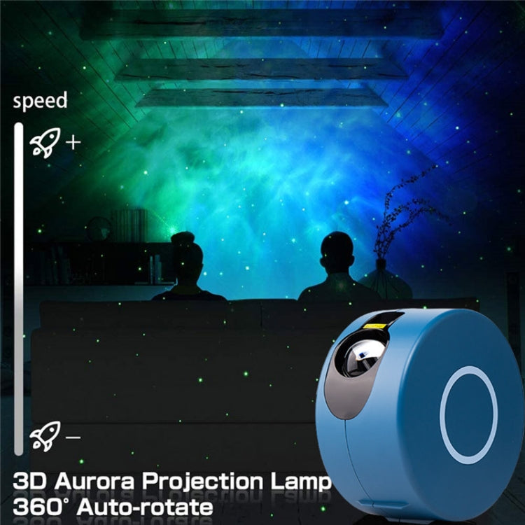 Star Projection Lamp Remote Control LED Colorful Laser Night Light UK Plug(Gray Blue)