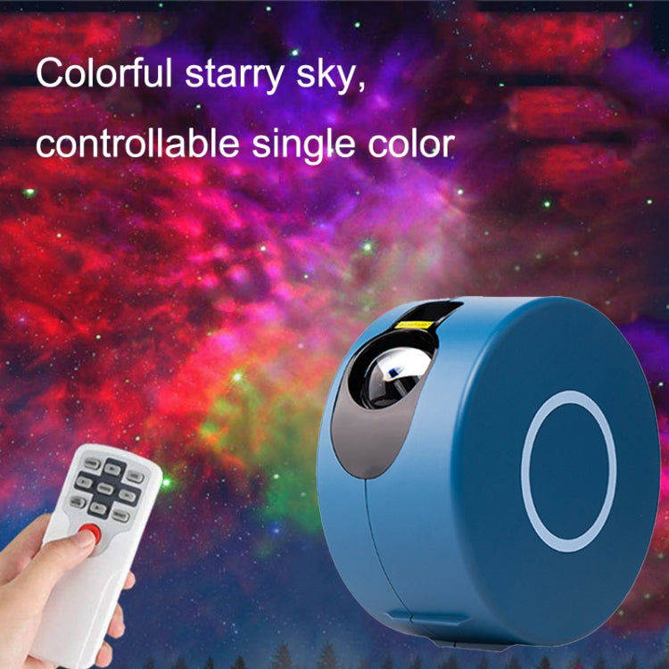 Star Projection Lamp Remote Control LED Colorful Laser Night Light UK Plug(Gray Blue)