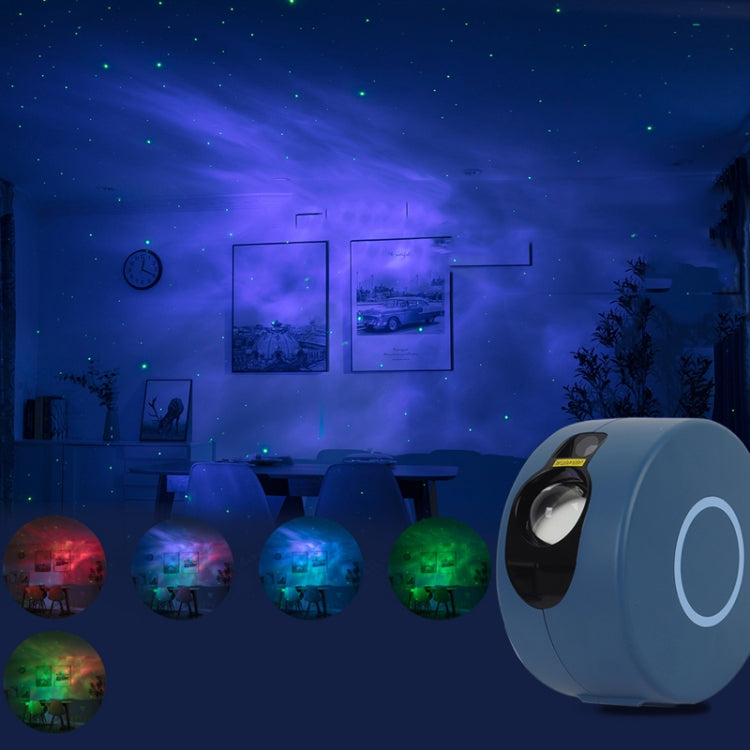 Star Projection Lamp Remote Control LED Colorful Laser Night Light AU Plug(Gray Blue)