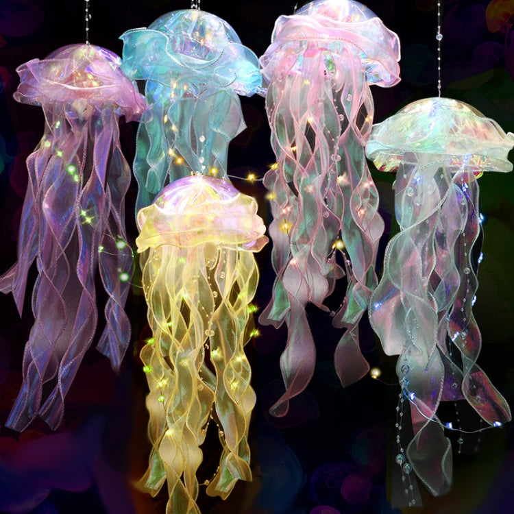Luminous Jellyfish Lamp Finished Night Light Room Decoration Ambient Light(Random Color)