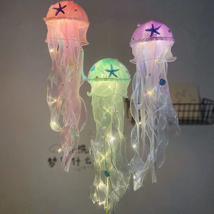 Luminous Jellyfish Lamp Finished Night Light Room Decoration Ambient Light(Random Color)