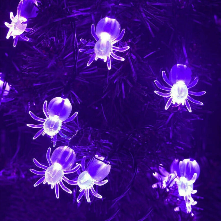 Colorful 1.5m 10LEDs Halloween LED Cartoon Atmosphere Decorative Light String(Purple Spider)