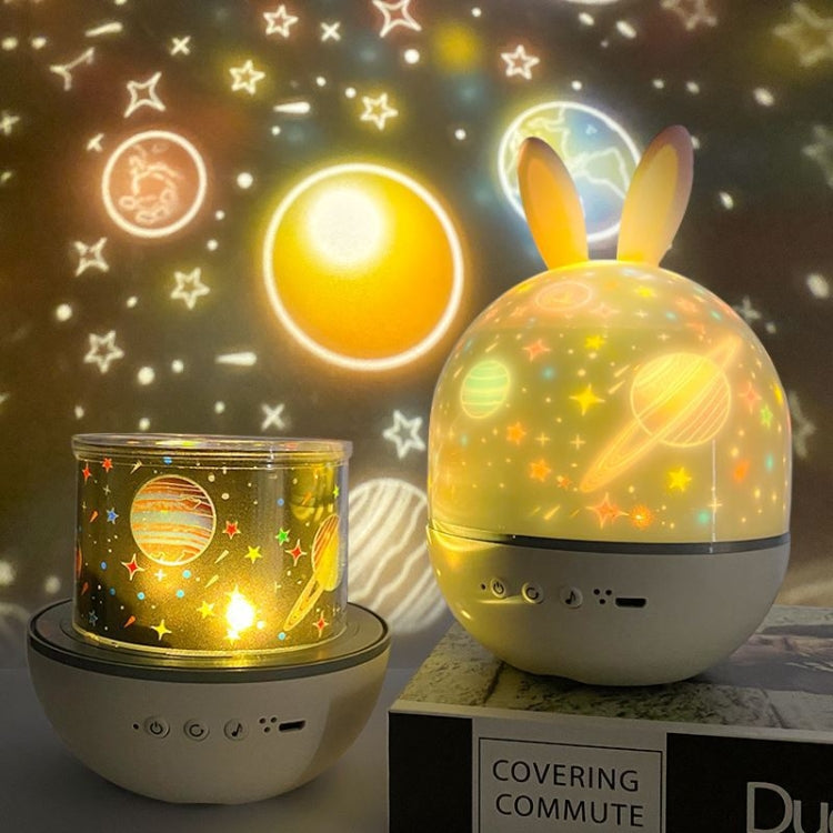 Rotatable Cartoon Atmosphere Projection Lamp Music Night Light, Spec: Plug-in Model(Rabbit)