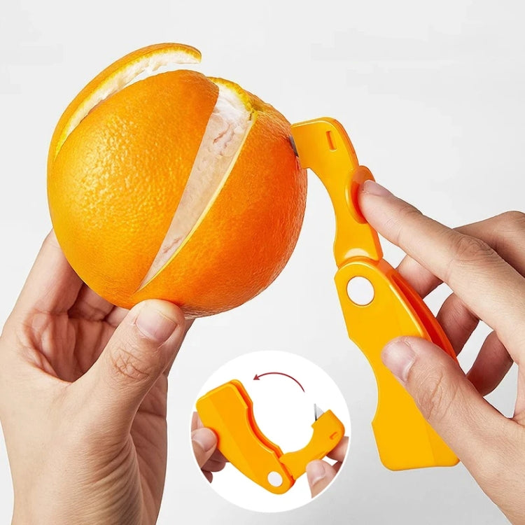 Foldable Orange Peeler Stripper Peeling Knife Kitchen Tool(Orange)