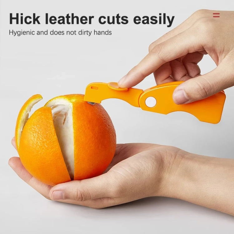 Foldable Orange Peeler Stripper Peeling Knife Kitchen Tool(Orange)