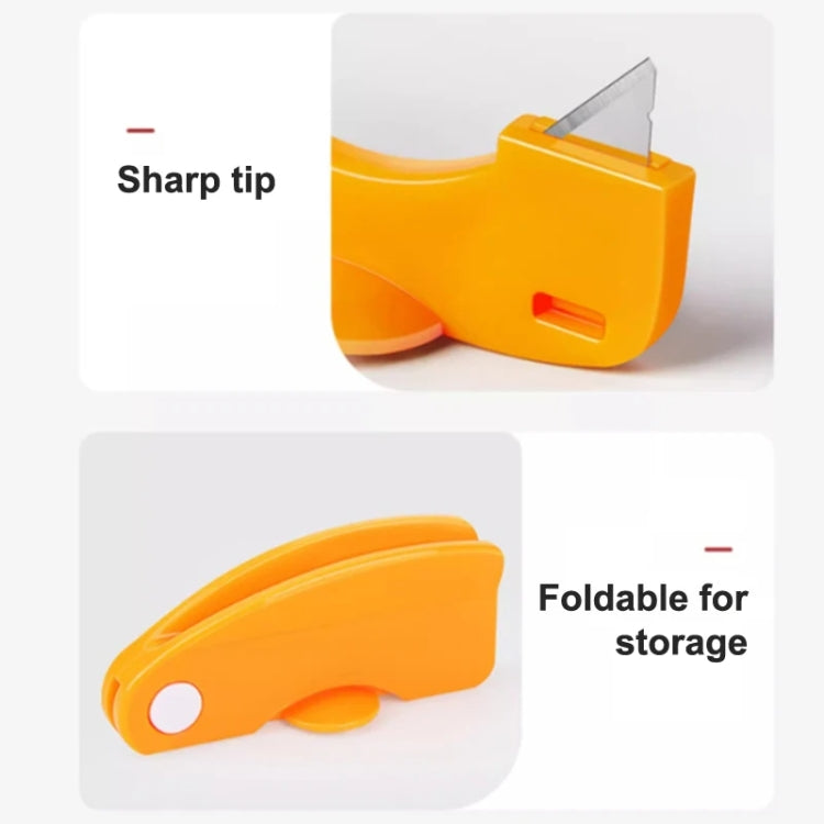 Foldable Orange Peeler Stripper Peeling Knife Kitchen Tool(Orange)