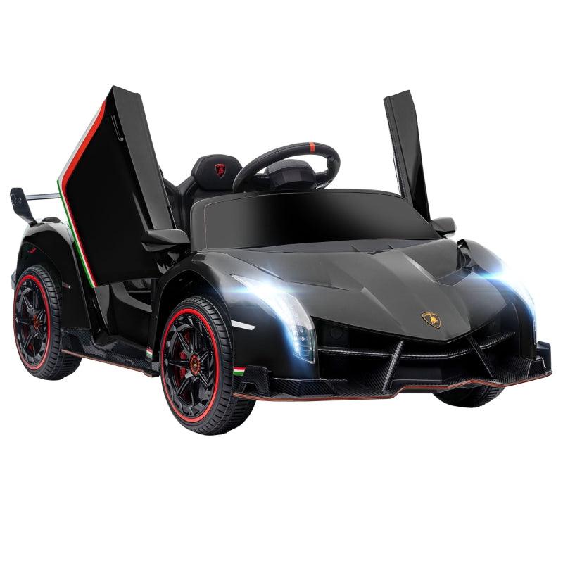 12V Electric Ride on Car with Butterfly Doors, 4.3Mph Kids Ride-on Toy for Boys and Girls with Remote Control