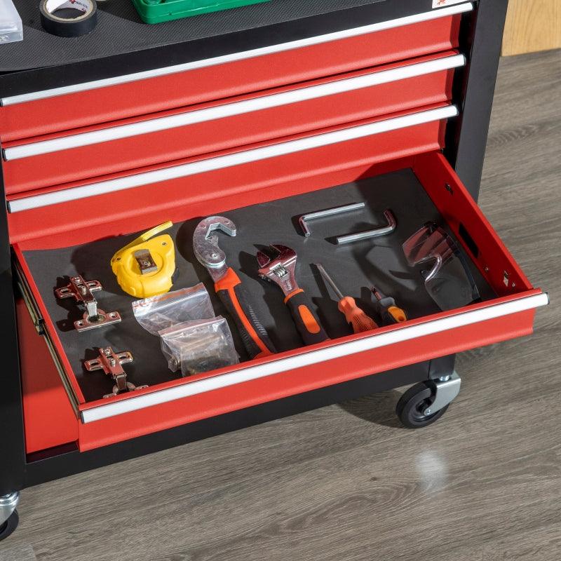 4-Drawer Tool Chest with 4 Wheels, Rolling Tool Box and Storage Cabinet, Portable Tool Organizer for Garage