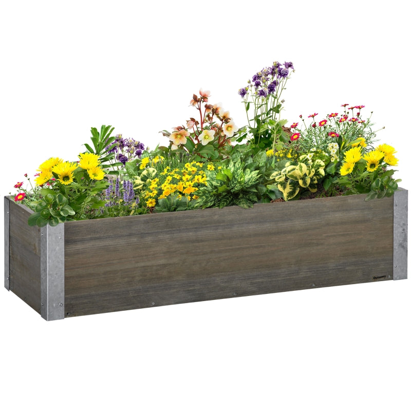 Raised Garden Bed Elevated Wooden Planter Box Outdoor for Backyard, Patio to Grow Vegetables, Herbs, and Flowers