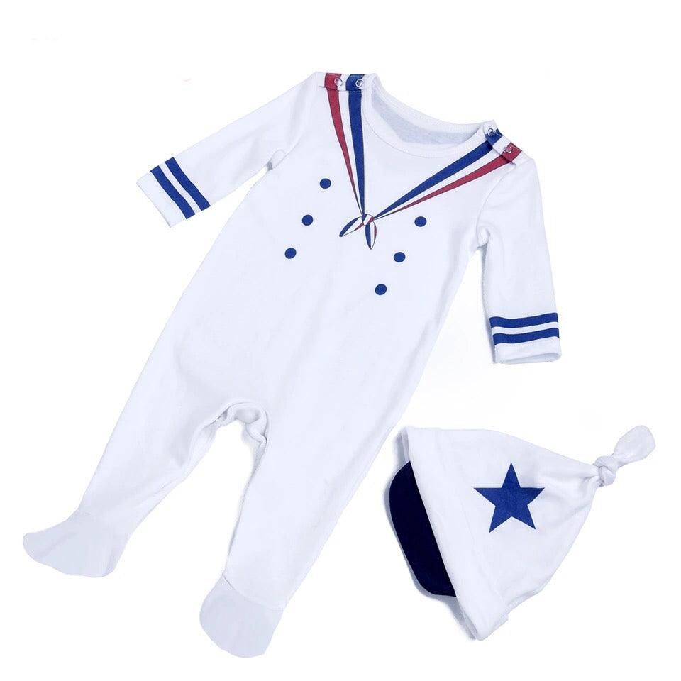 Baby Boy Navy Sailor Bodysuit Clothes